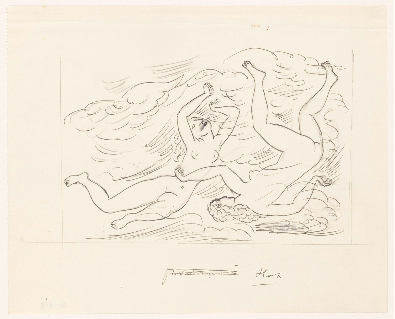 Yüzme iki çıplak kadın by Leo Gestel