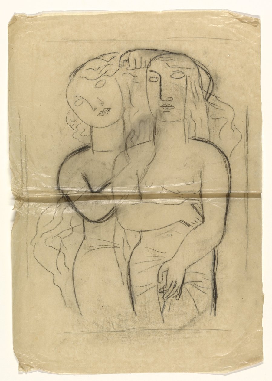 iki ayakta kadın by Leo Gestel