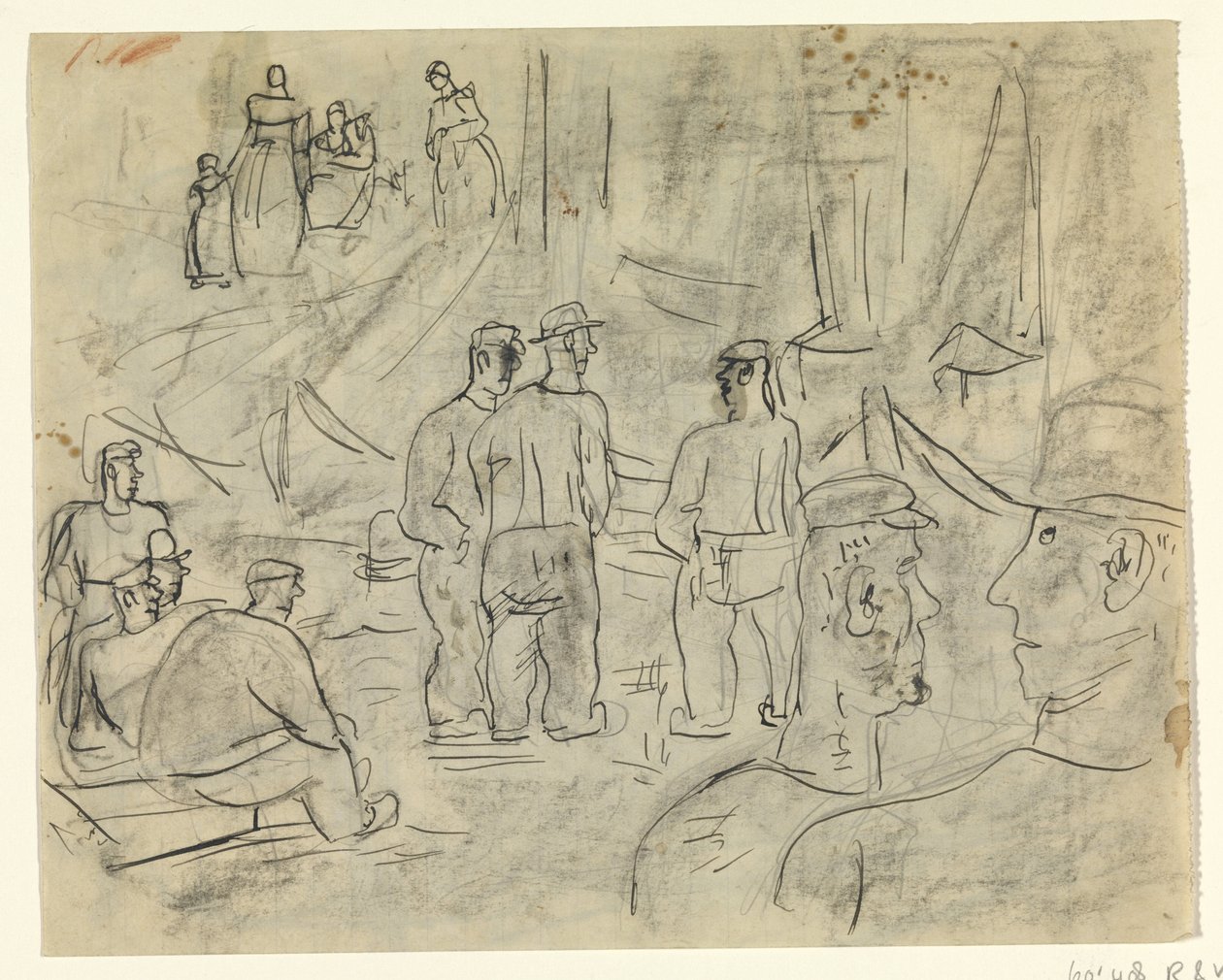 Bir limanda balıkçılar by Leo Gestel