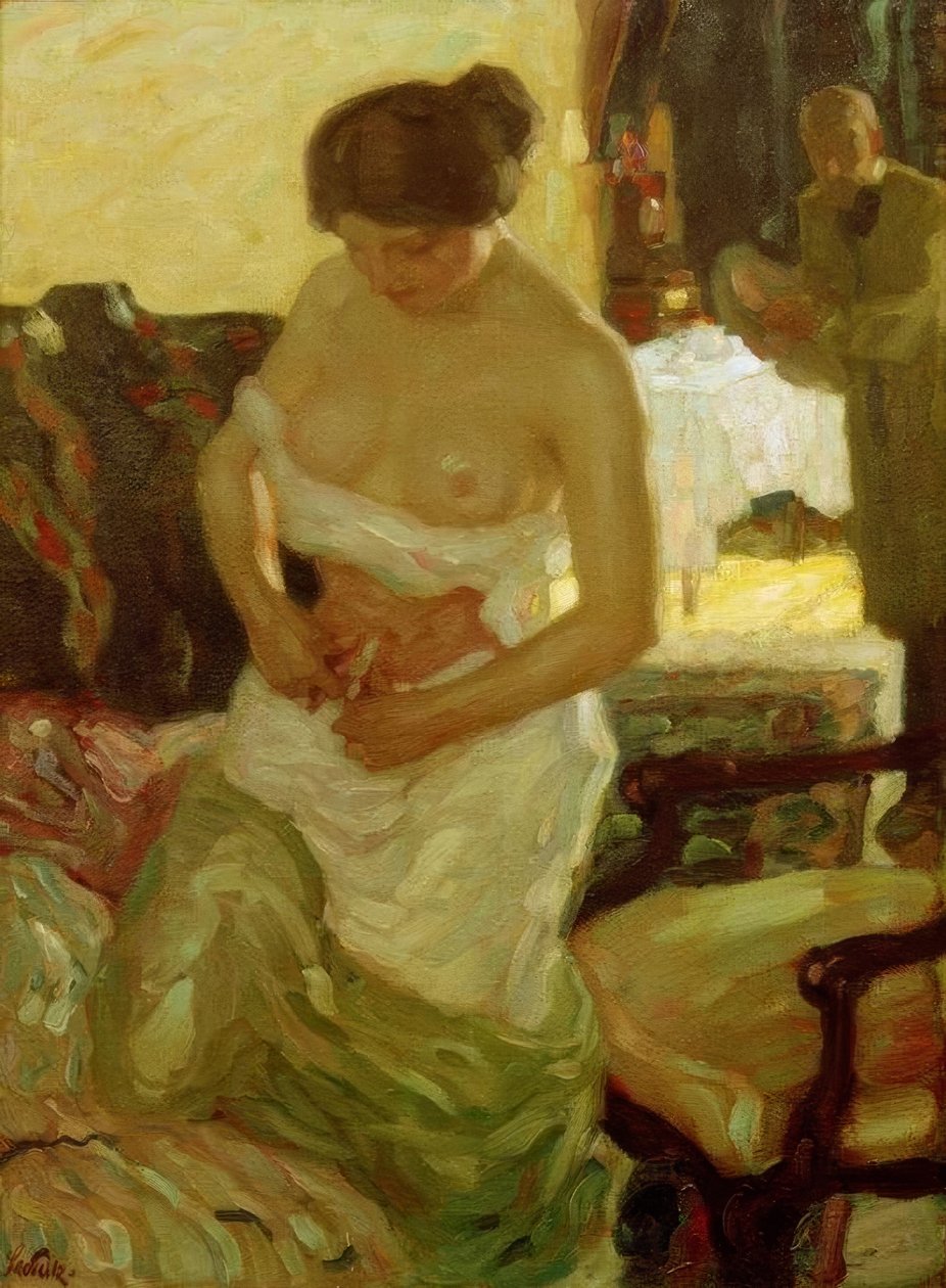 Atelierszene by Leo Putz
