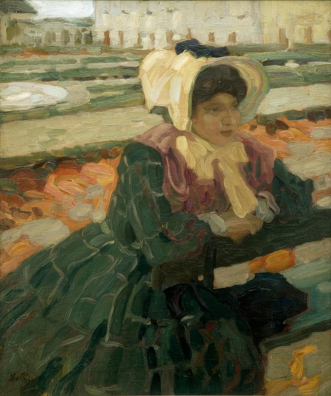 yeşil elbise by Leo Putz