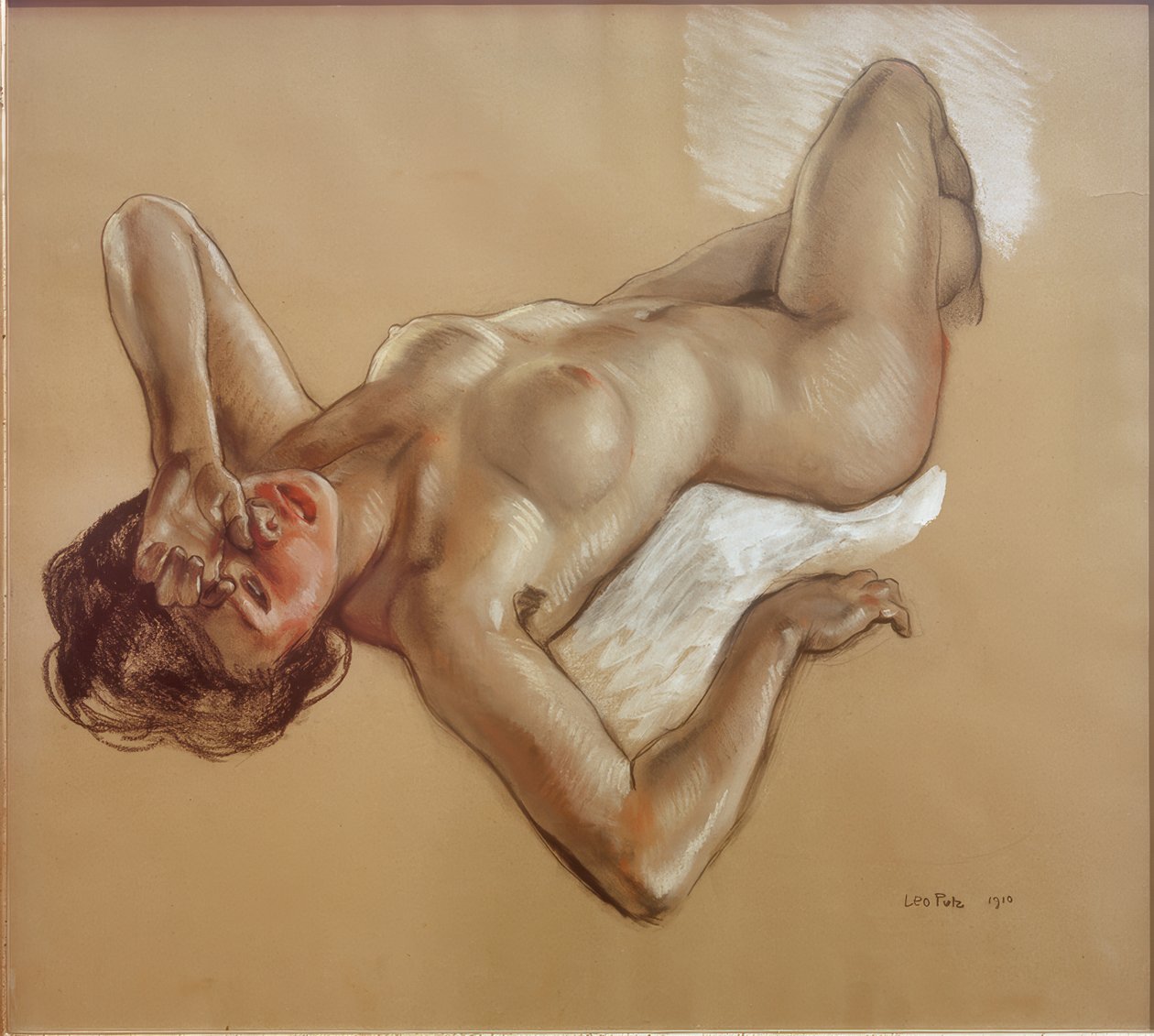 uzanmış çıplak (alissa) by Leo Putz
