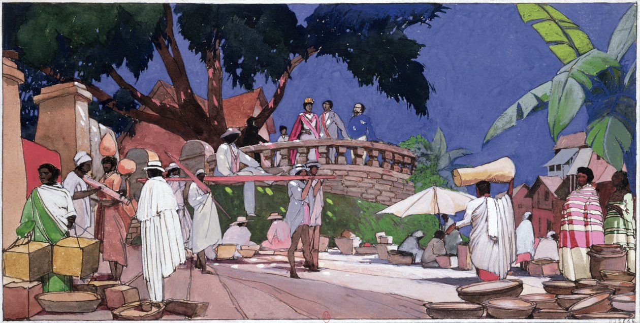 Jean Laborde (1804-78) ve Madagaskar Kraliçesi Ranavalona I (1788-1861), c.1855, c.1910-20 by Georges de Feure