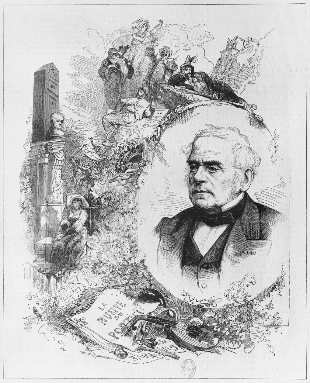 ಎಸ್ಪ್ರಿಟ್ ಆಬರ್ (1782-1871) (bw ಫೋಟೋ) ಟರ್ಕಿ by Leon Alexandre Tourfaut