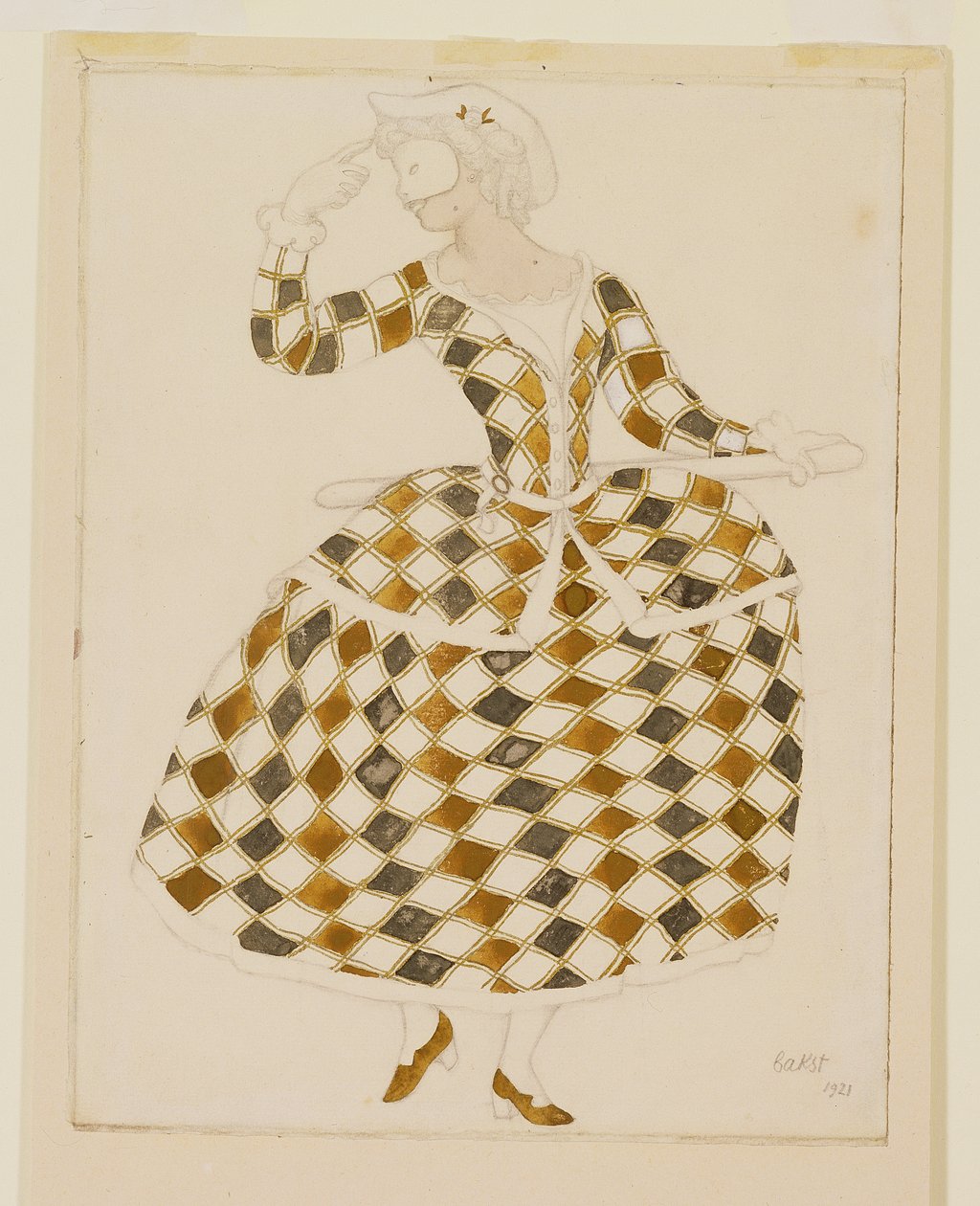 Columbine için kostüm tasarımı, Uyuyan Güzel, 1921 by Leon Bakst