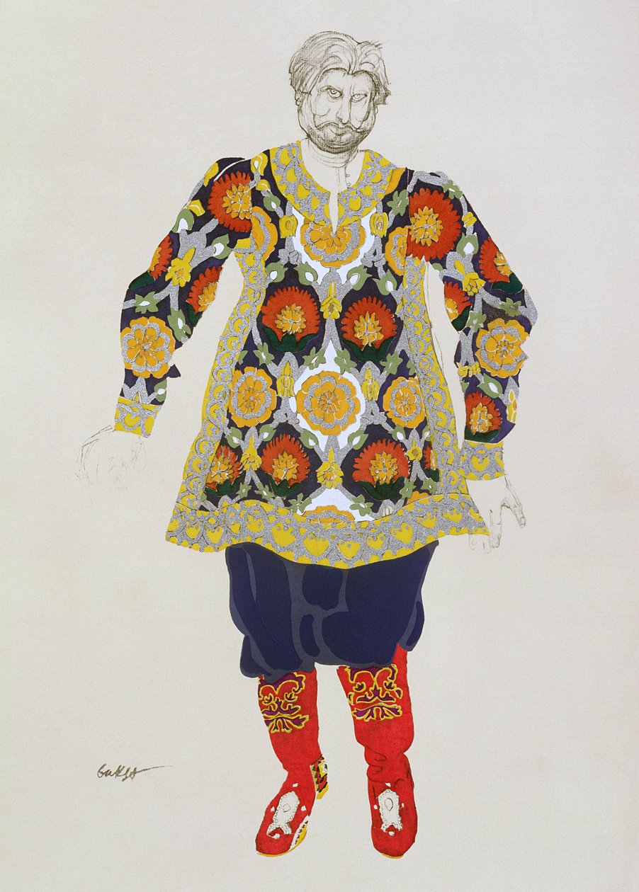 Bir erkek için kostüm tasarımı, Sadko, 1917 by Leon Bakst