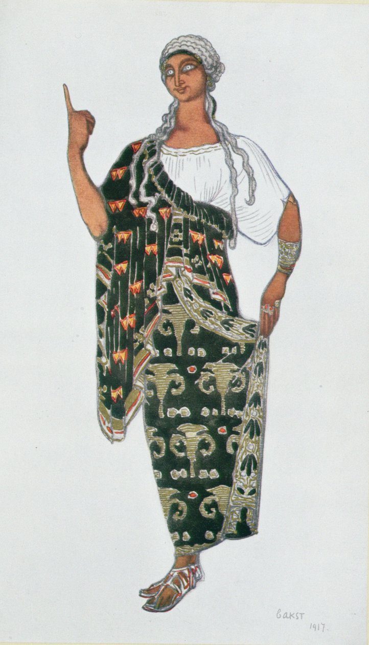 Phedre'den kostüm tasarımı, 1917 by Leon Bakst