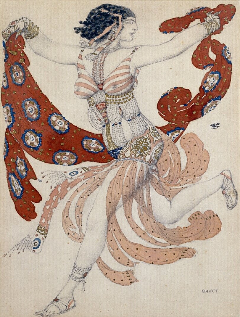 Ida Rubinstein için Kleopatra Kostümü by Leon Bakst