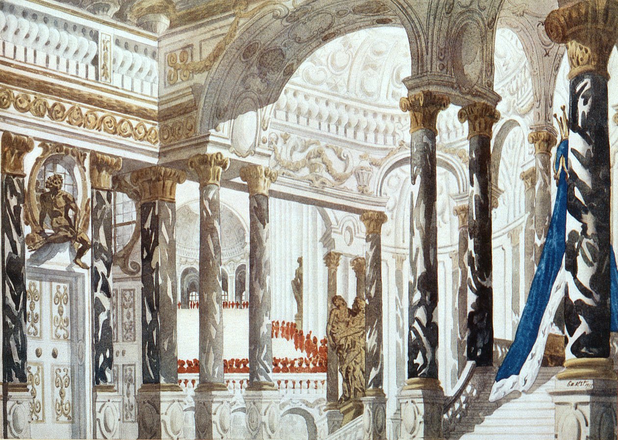 Vaftiz için sahne tasarımı, Uyuyan Güzel, 1921 by Leon Bakst