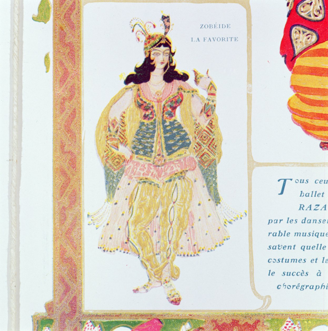 Zobeide, favori cariye ve Shariar harem lideri, Diaghilev