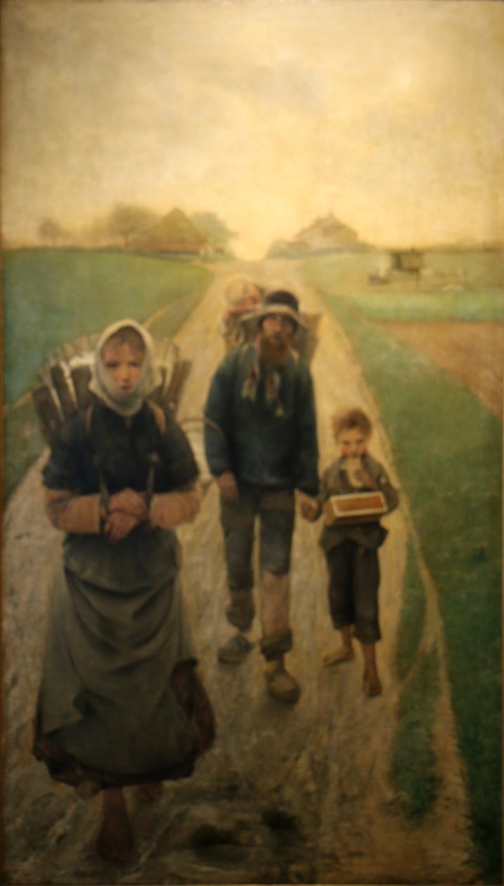 Les Marchands de craie-Le matinnİngilizce: Tebeşir satıcıları-SabahlarıNederlands: De Krijtmakers-Morgenolfbrekern by Léon Frédéric