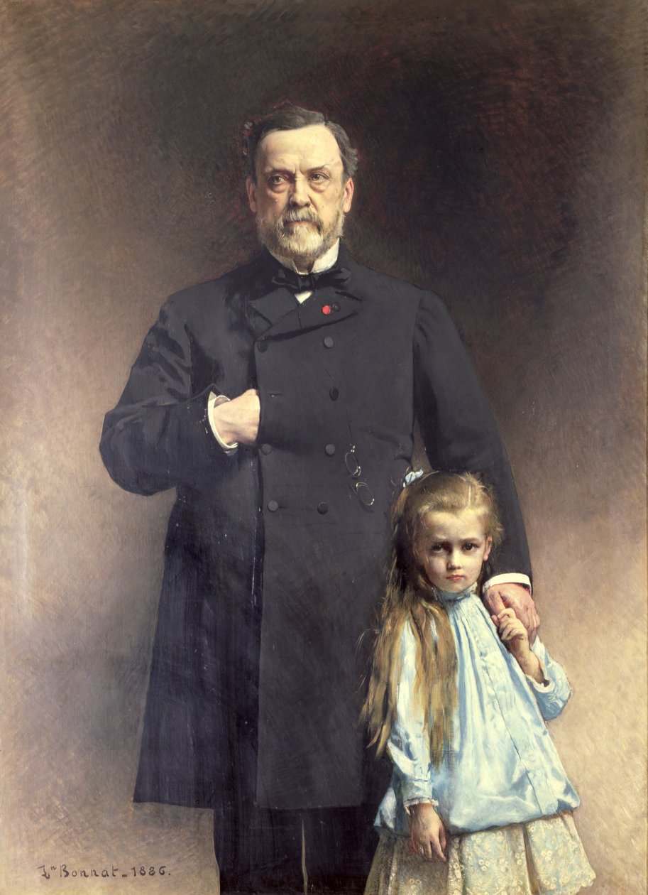 Louis Pasteur (1822-95) ve torunu Camille Vallery-Radot (1880-1927) 1886 by Leon Joseph Florentin Bonnat