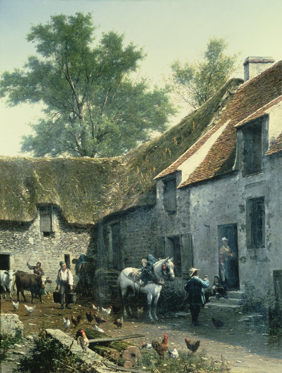çiftlik sahnesi by Leon Legat