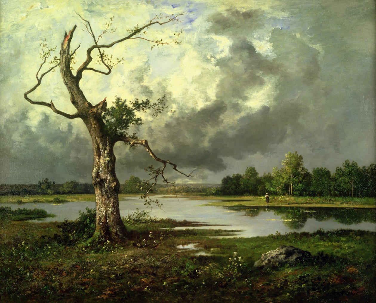 Fransız Nehir Manzarası by Leon Richet