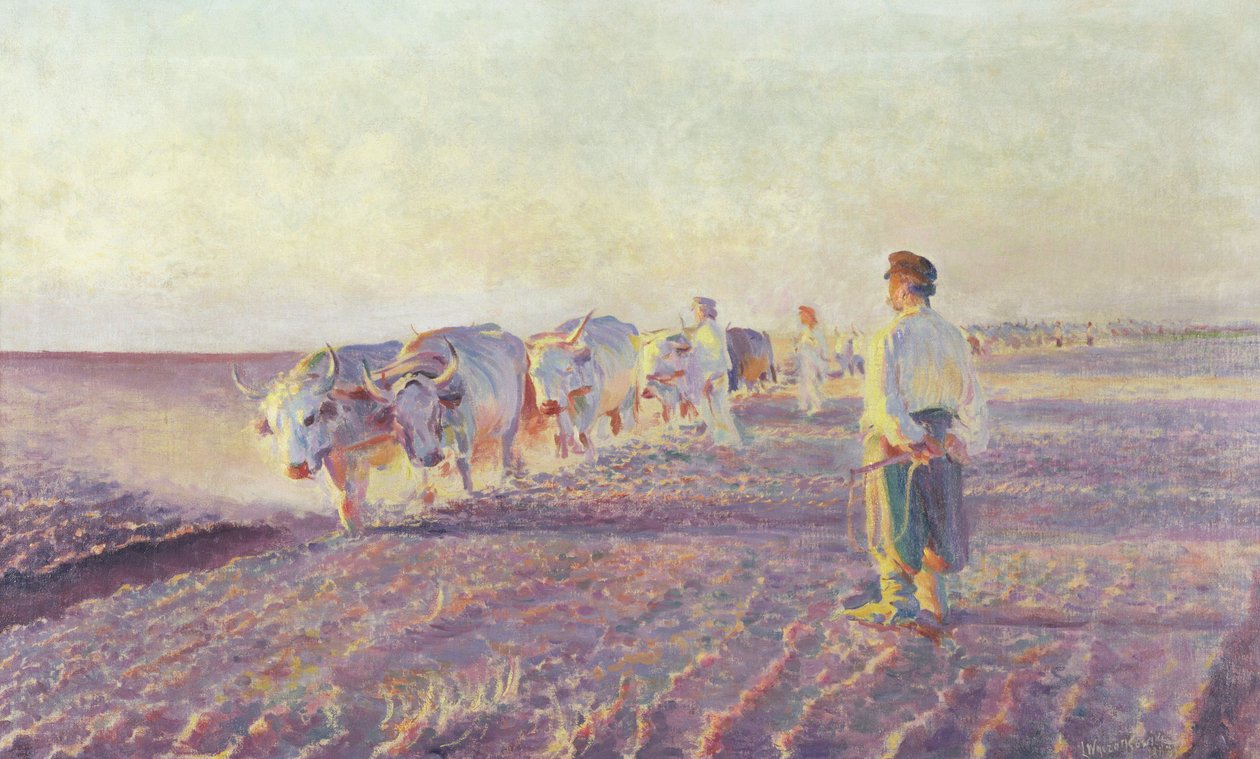 ಉಕ್ರೇನ್‌ನಲ್ಲಿ ಉಳುಮೆ, 1892 ಟರ್ಕಿ by Leon Wyczolkowski