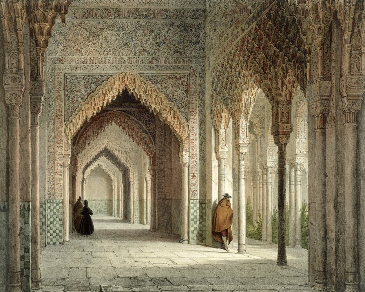 Alhambra Mahkeme Salonu, Granada, 1853 by Leon Auguste Asselineau
