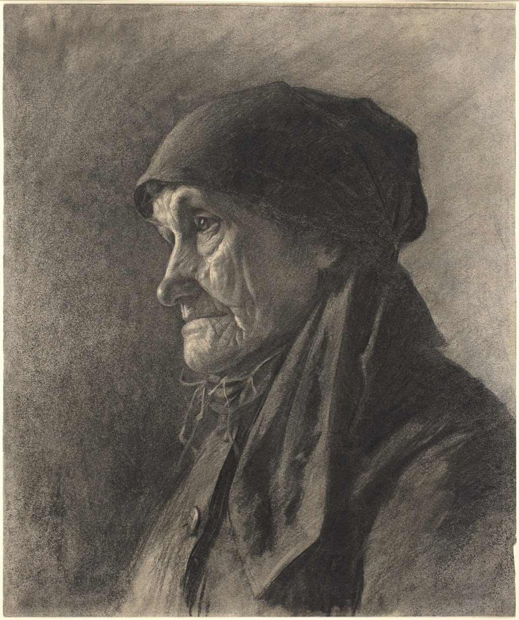 Yaşlı Köylü Kadın by Leon Augustin Lhermitte