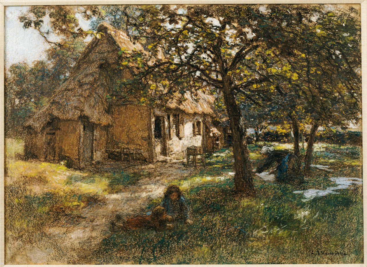 Kulübe, Normandiya, 1900 by Leon Augustin Lhermitte