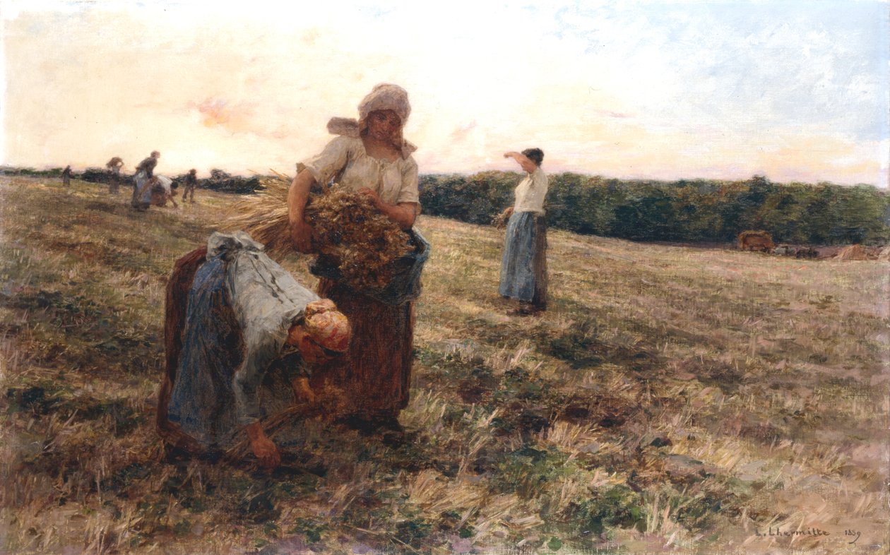 Gün Batımında Toplayıcılar, 1889 by Leon Augustin Lhermitte