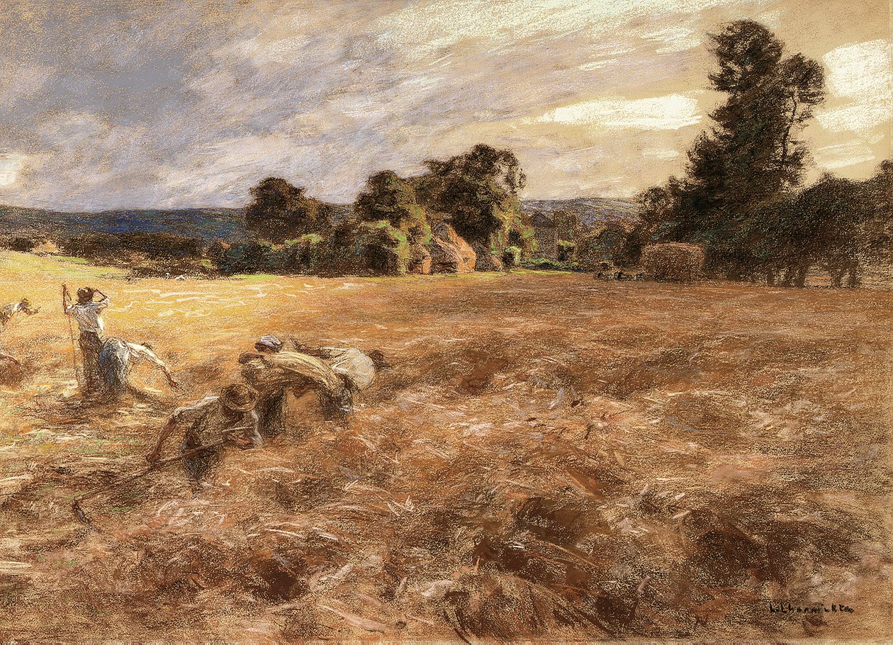 Hasat sırasında fırtına, 1906 by Leon Augustin Lhermitte