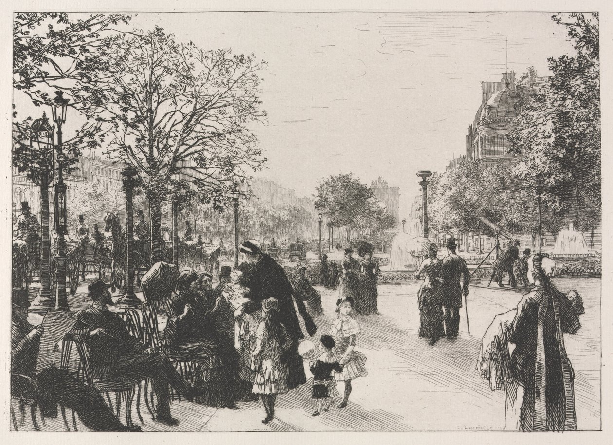 Tuileries Bahçeleri by Leon Augustin Lhermitte