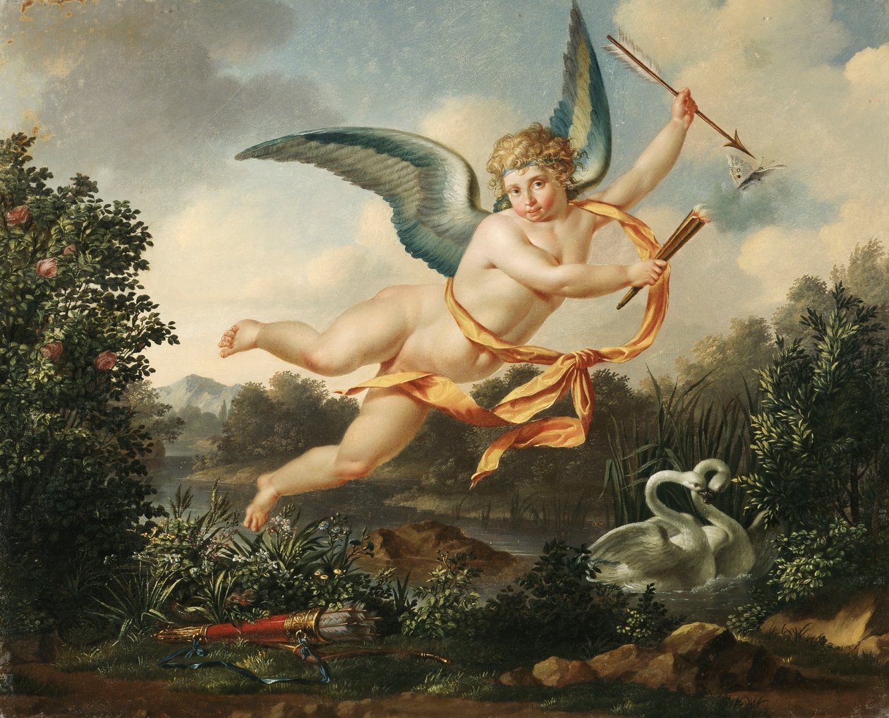 Aşk Alegorileri - Meşale ve Oklu Aşk Tanrısı, 1803 by Leon Bakst