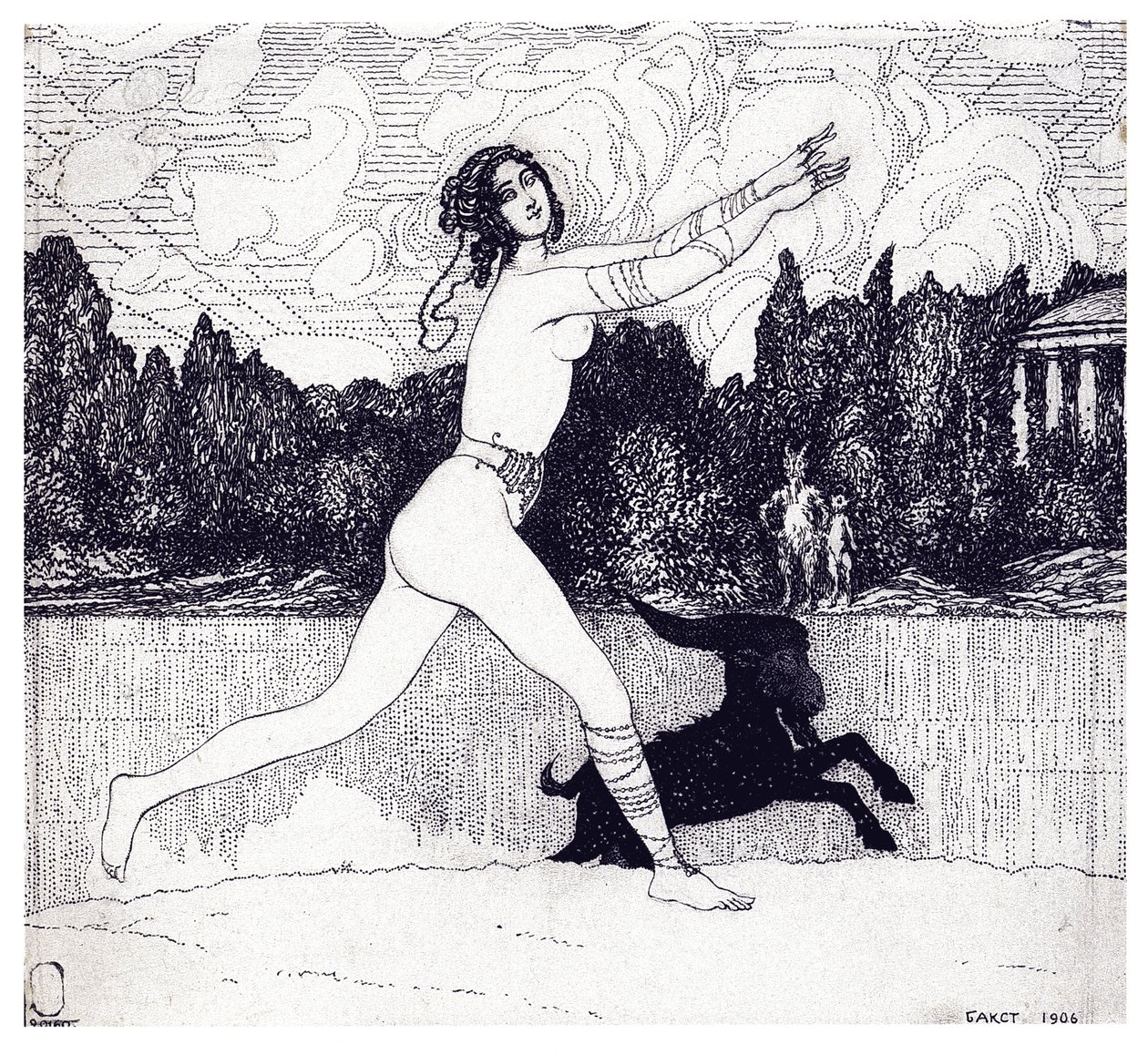 Bir destek t Vision Magajine Zo ve 1906 tablosu. 4, 1906 by Leon Bakst