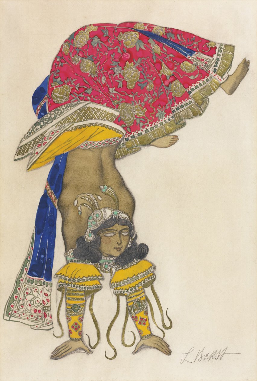 Mavi Tanrı Balesi için kostüm tasarımı, R. Hahn, 1912 by Leon Bakst