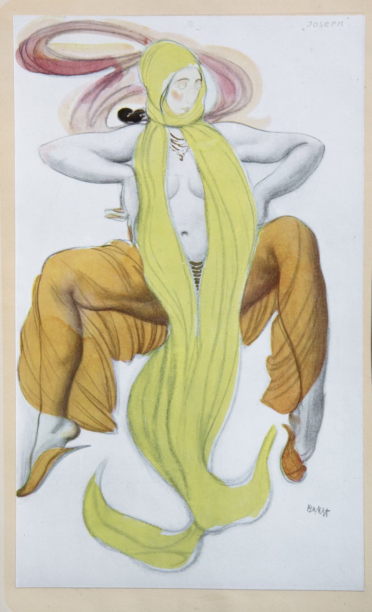 R. Strauss tarafından yazılan The Legend of Joseph Balesi için kostüm tasarımı, 1914 by Leon Bakst