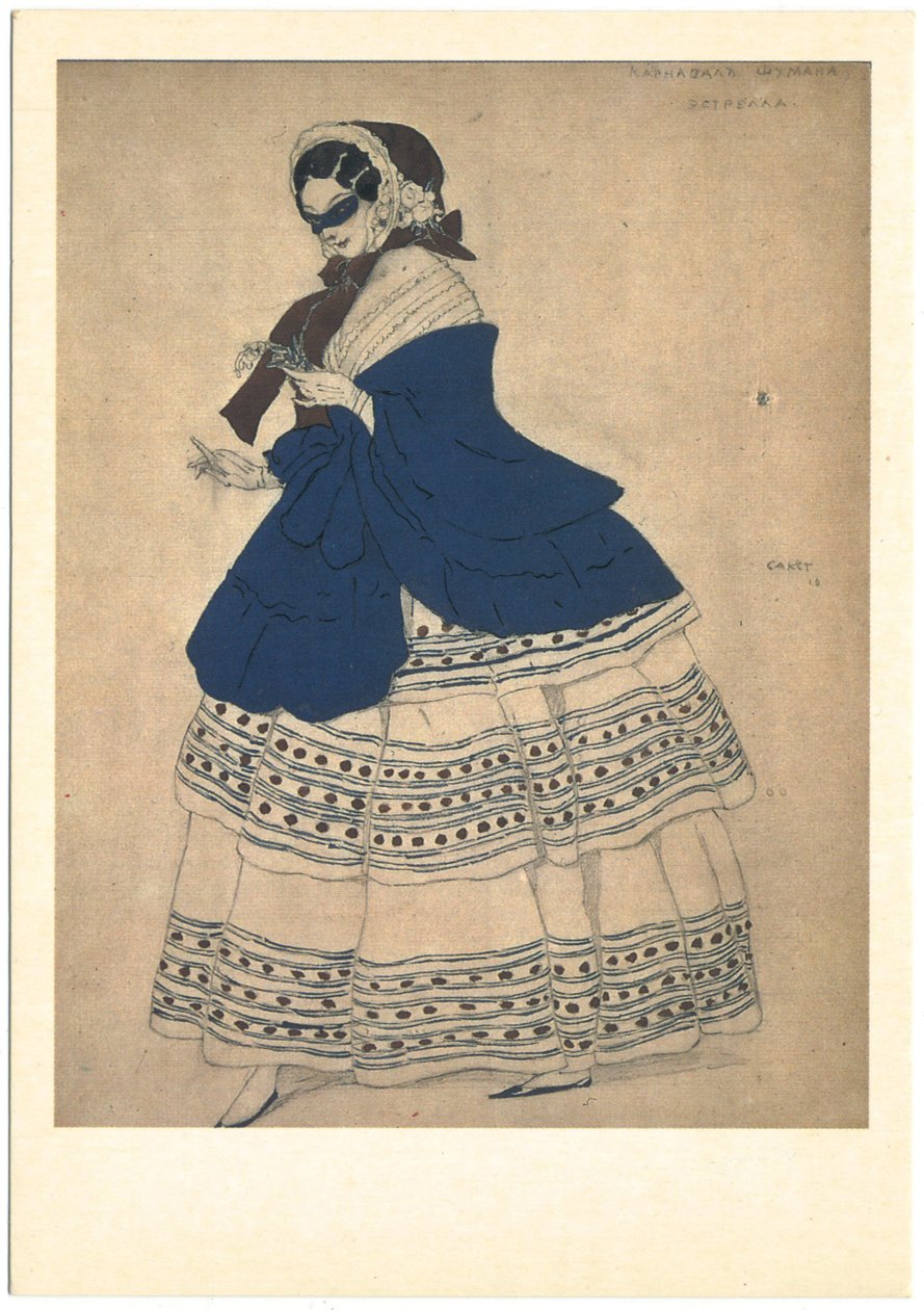 Bale Karnavalı için kostüm tasarımı, R. Schumann, 1910 by Leon Bakst