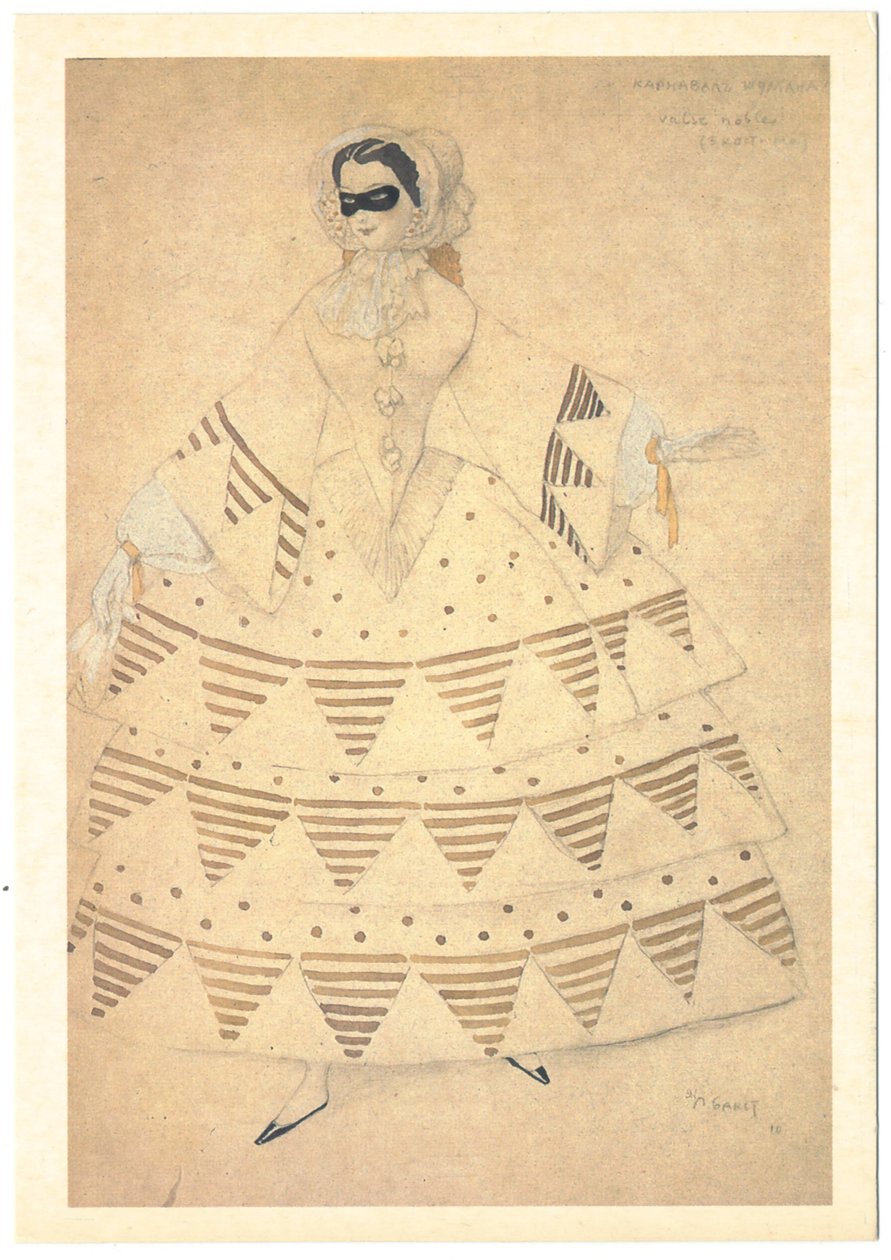 Bale Karnavalı için kostüm tasarımı, R. Schumann, 1910 by Leon Bakst