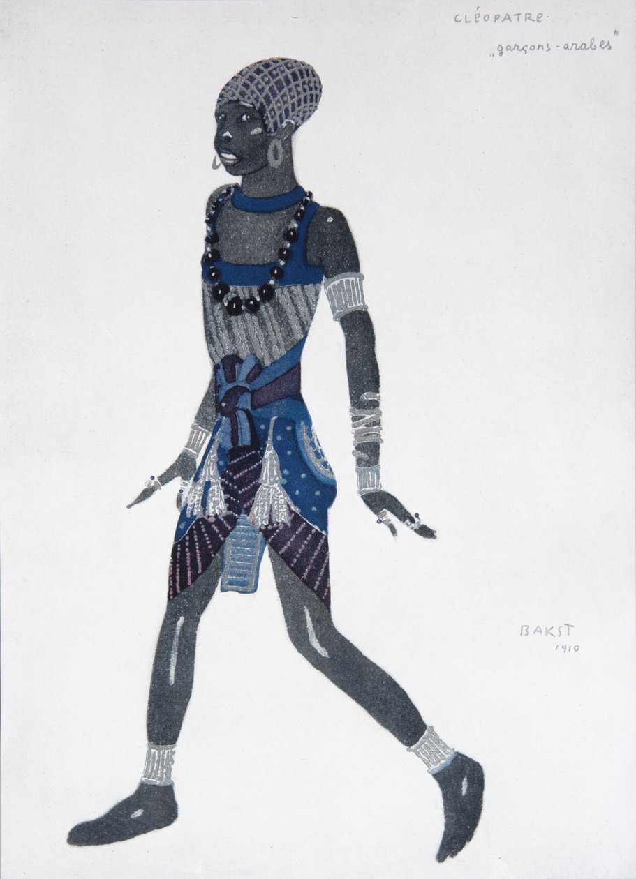 Bale Kleopatre için kostüm tasarımı, 1909 by Leon Bakst