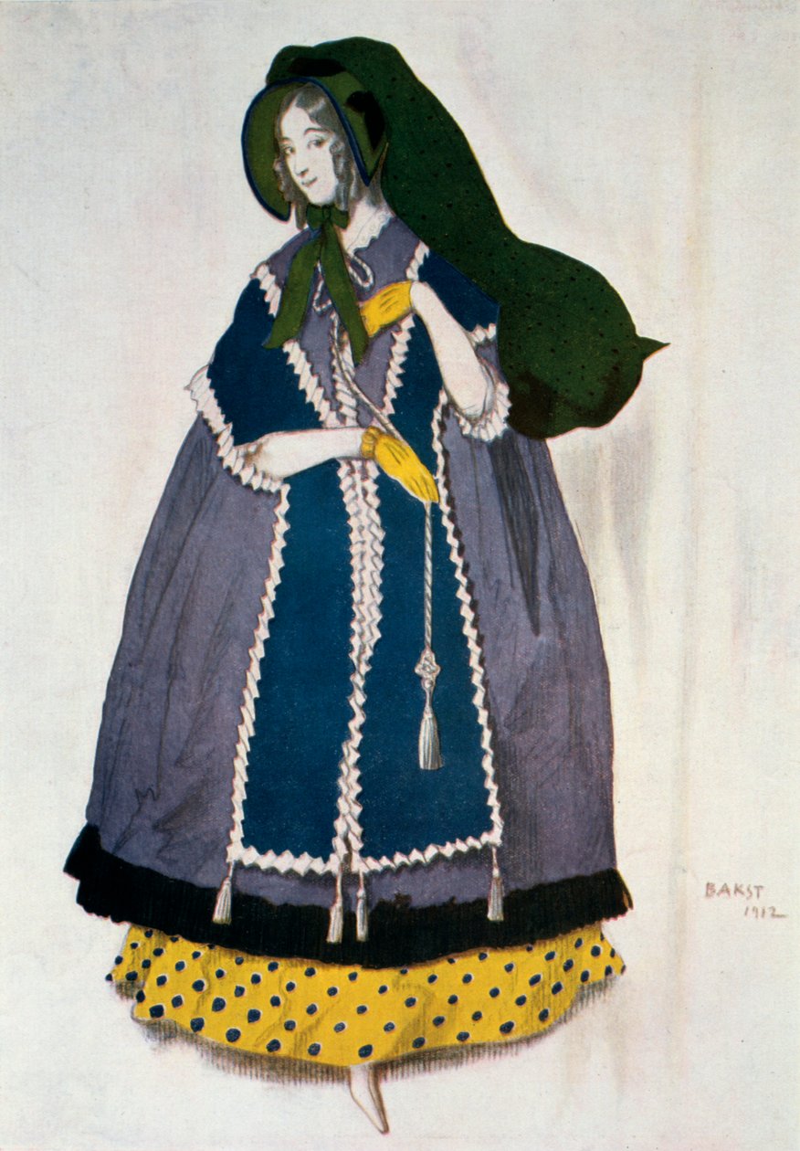 Bale Les Papillons için kostüm tasarımı, 1912. by Leon Bakst