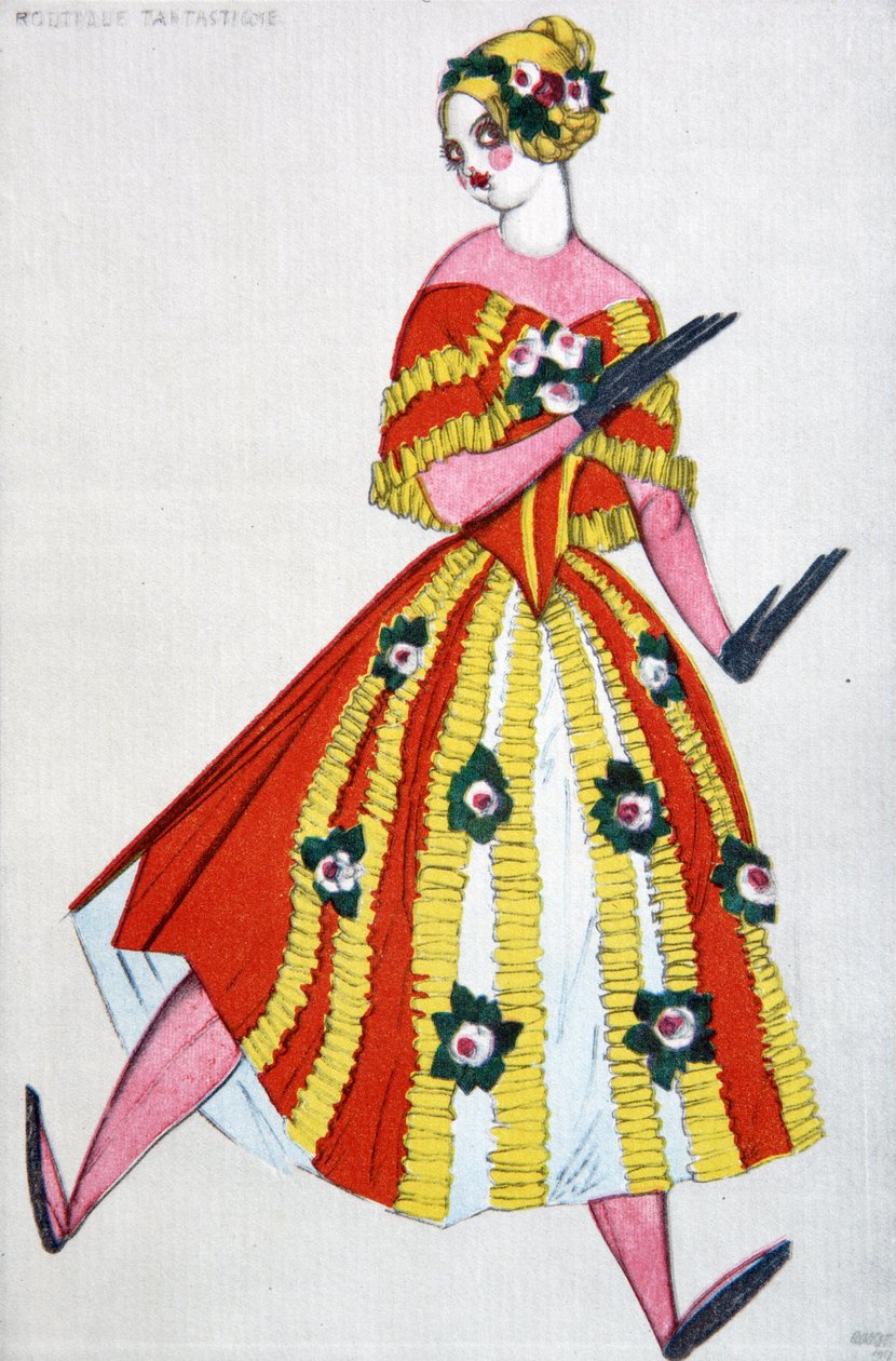 Bale için kostüm tasarımı The Magic Toy Shop, G. Rossini, 1919 by Leon Bakst