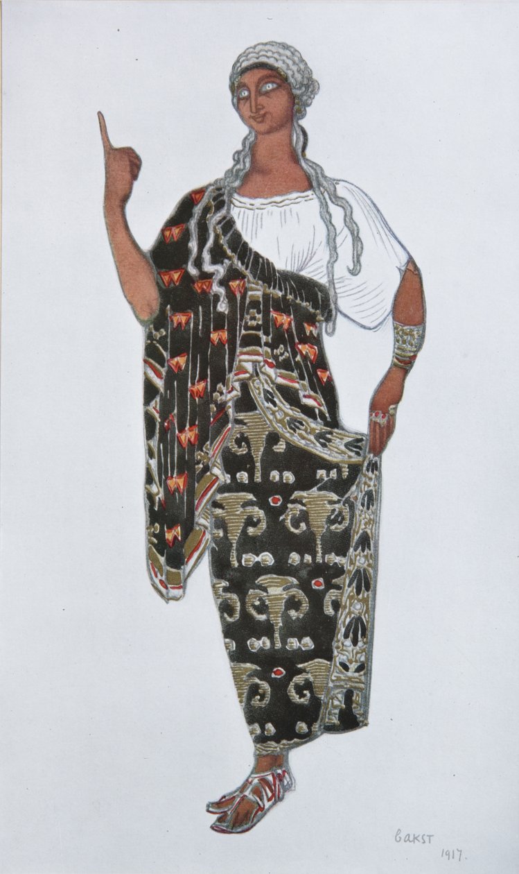 Fedra operası için kostüm tasarımı, Ildebrando Pizzetti, 1917 by Leon Bakst
