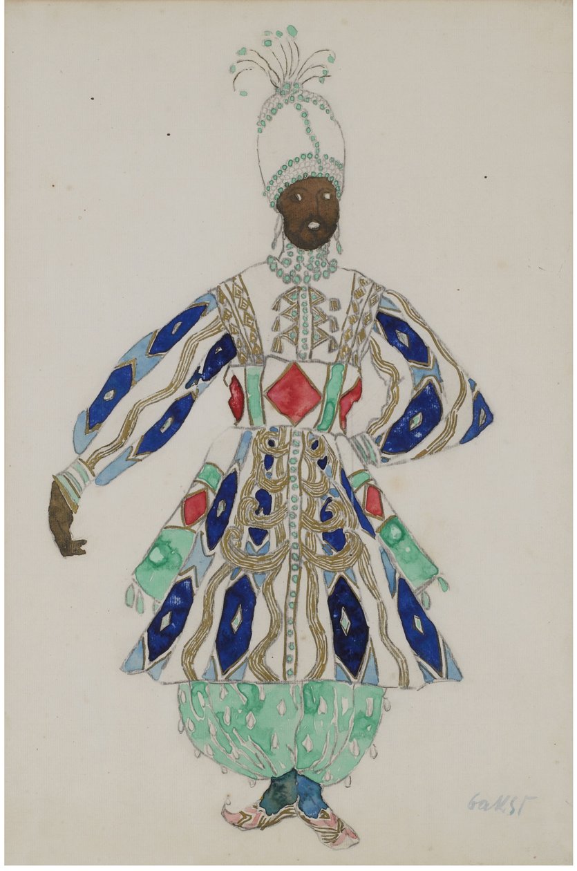 Revü Aladin veya Harika Lamba için kostüm tasarımı by Leon Bakst