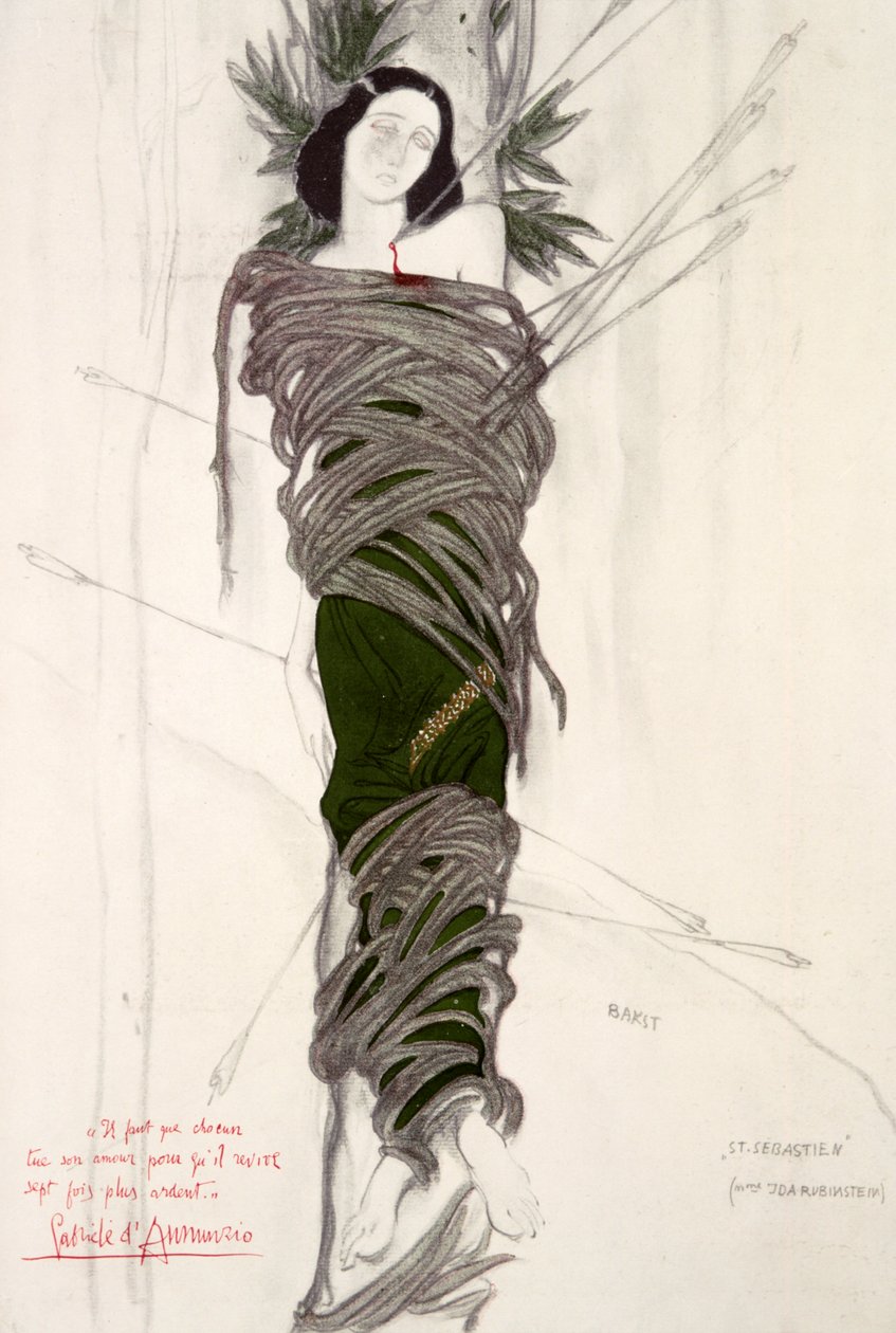 Balerin Ida Rubinstein için kostüm tasarımı, 1911 by Leon Bakst