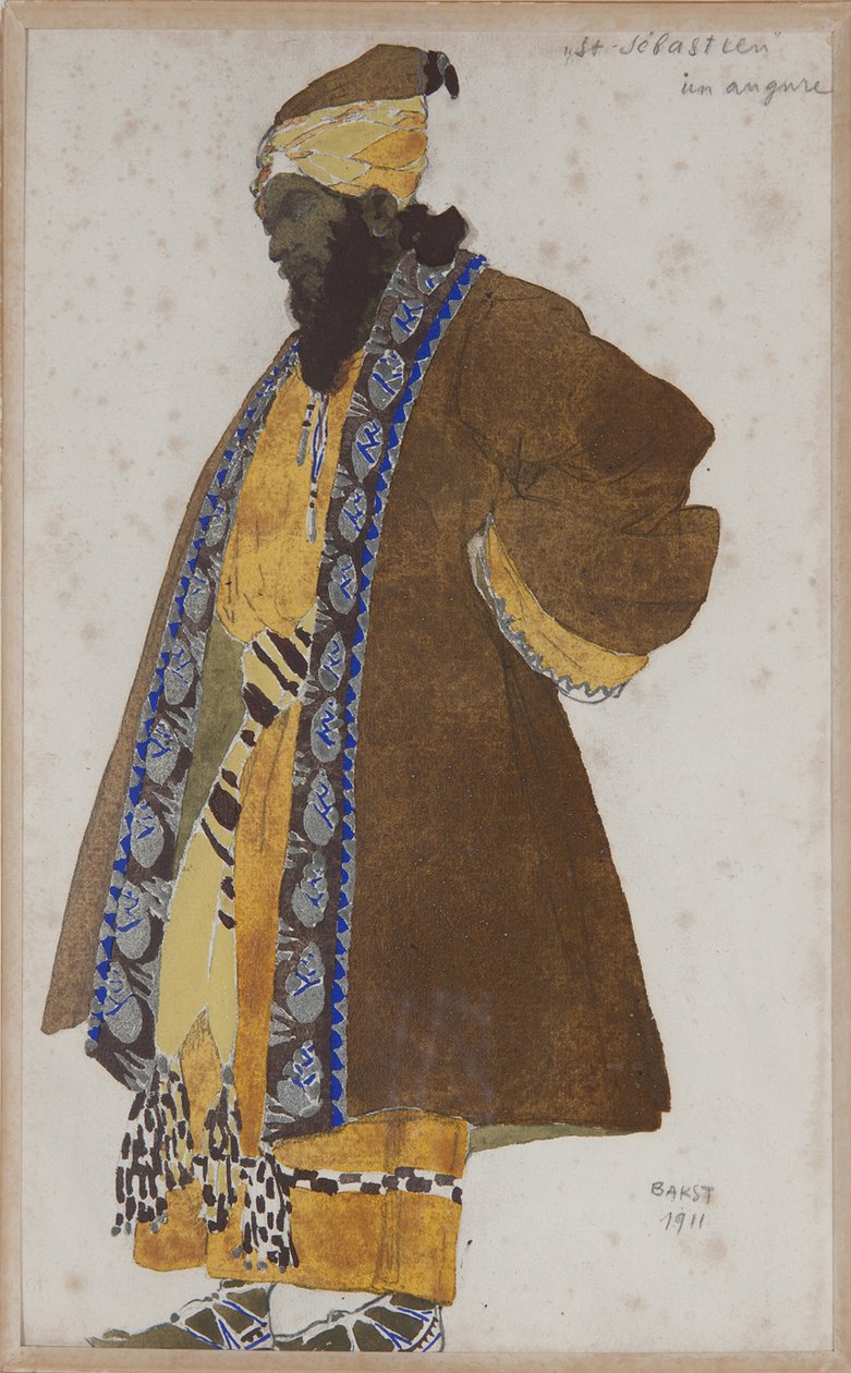 Gabriele Dannuzio'nun Aziz Sebastian Şehitliği oyununa kostüm tasarımı, 1911 by Leon Bakst