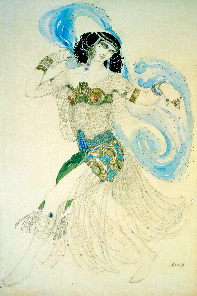 Yedi Peçenin Dansı, 1908. by Leon Bakst