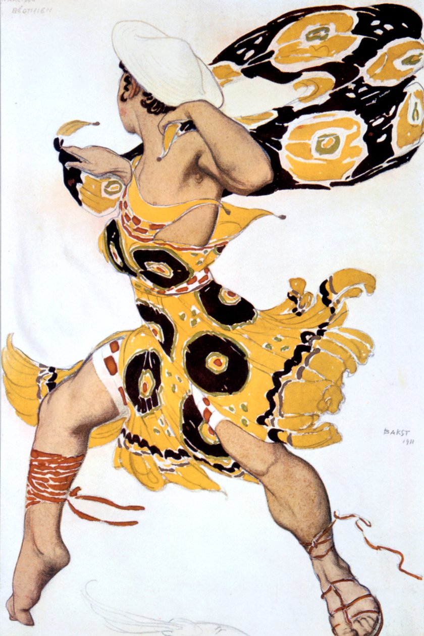 Ephebe, Tcherepnins Narcisse yapımı bir Ballets Russes için kostüm tasarımı, 1911 by Leon Bakst