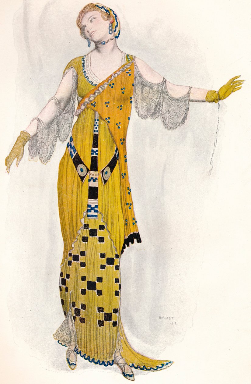 Modern Kostüm Üzerine Fantezi, Dione, c1910 by Leon Bakst