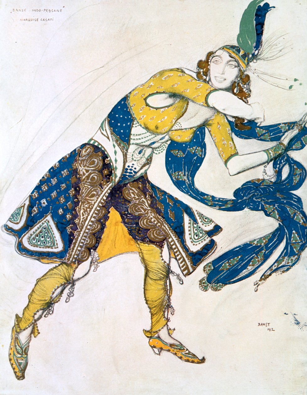 Hint Dansı Casati Markizi, 1912 by Leon Bakst