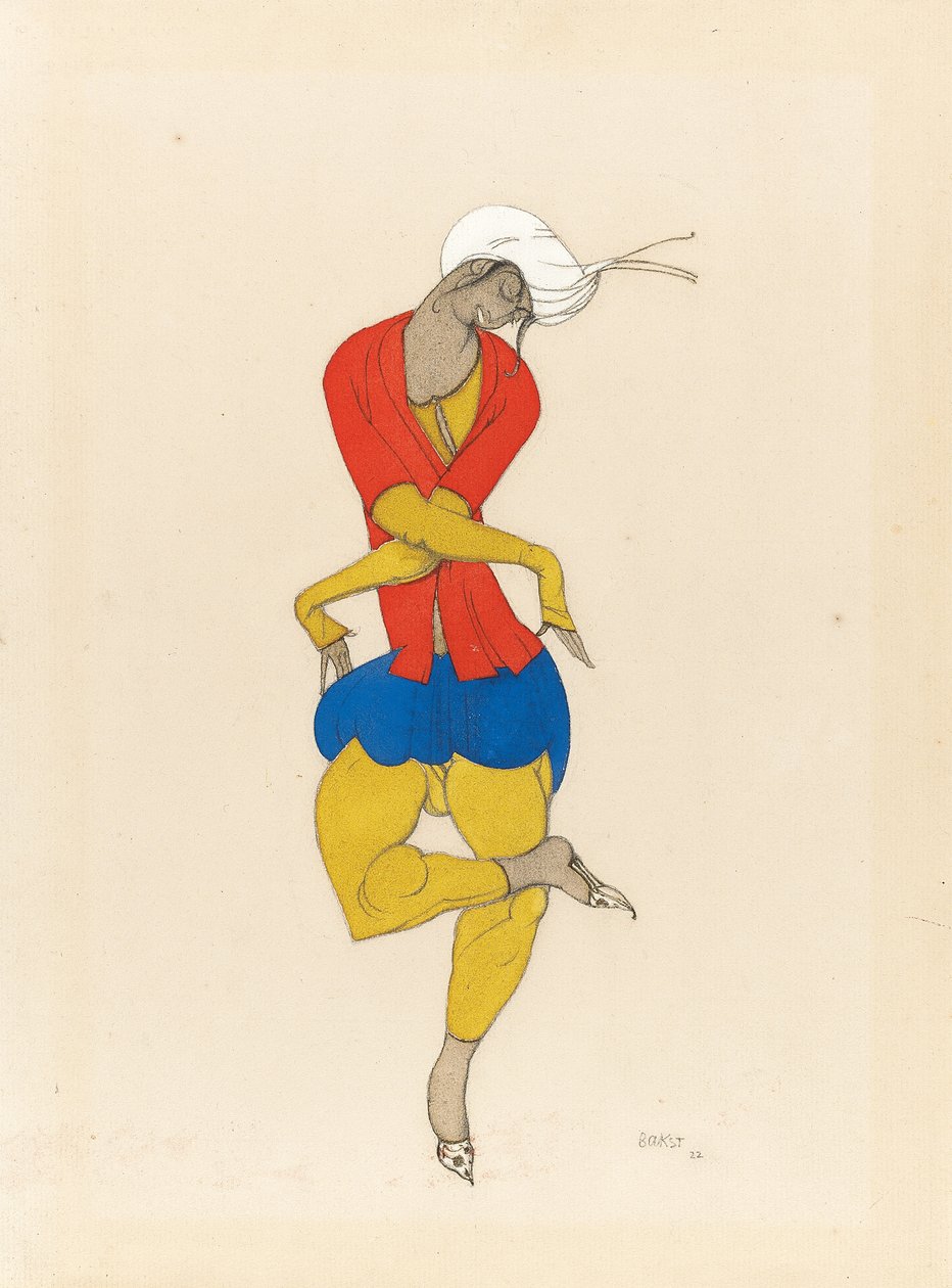 Maria Kuznetsova, "L"Adoration" için kostüm tasarımı, 1922 by Leon Bakst