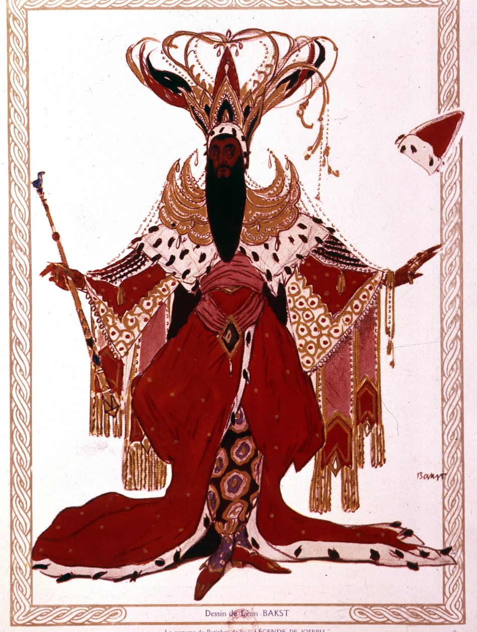 Richard Strauss "" Joseph Efsanesi "" Paris Operası, Mayıs 1914. Kostüm Leon Bakst tarafından by Leon Bakst