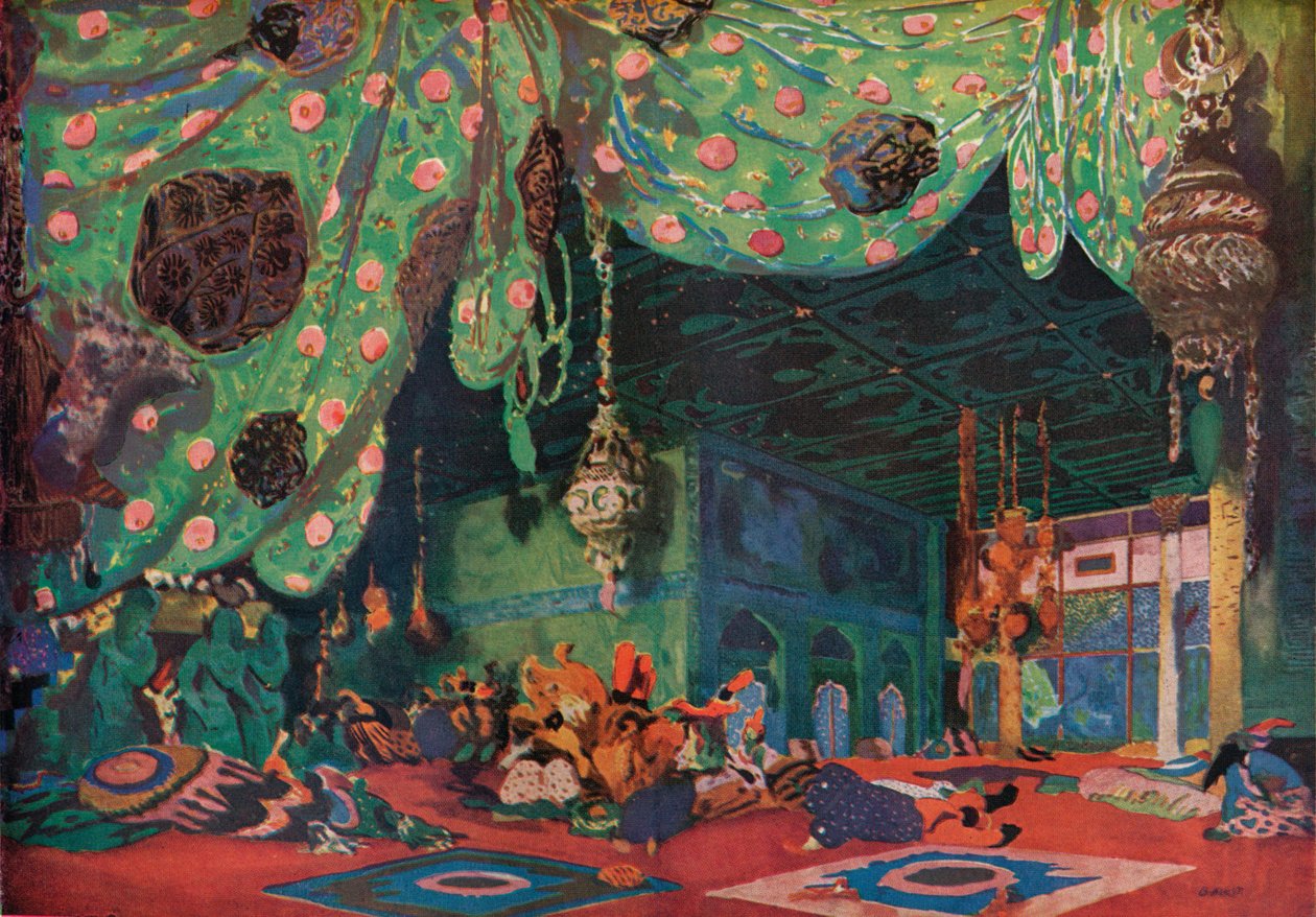 Şehrazat Ortamı, 1910 by Leon Bakst