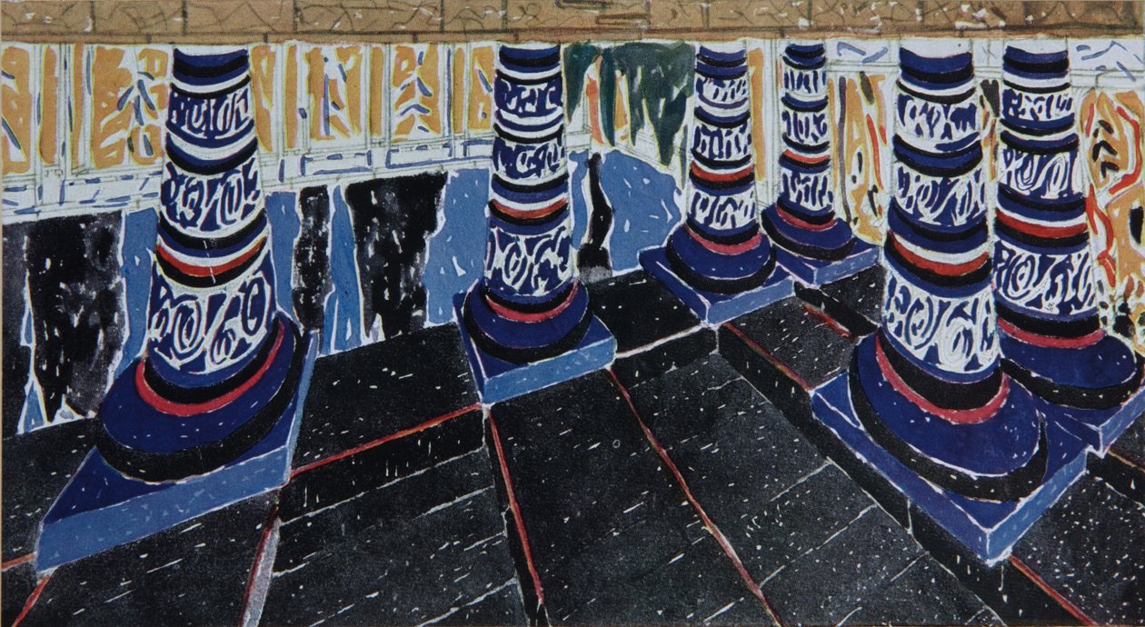 Jean Racine tarafından Phaedra Phedre draması için sahne tasarımı, 1923 by Leon Bakst