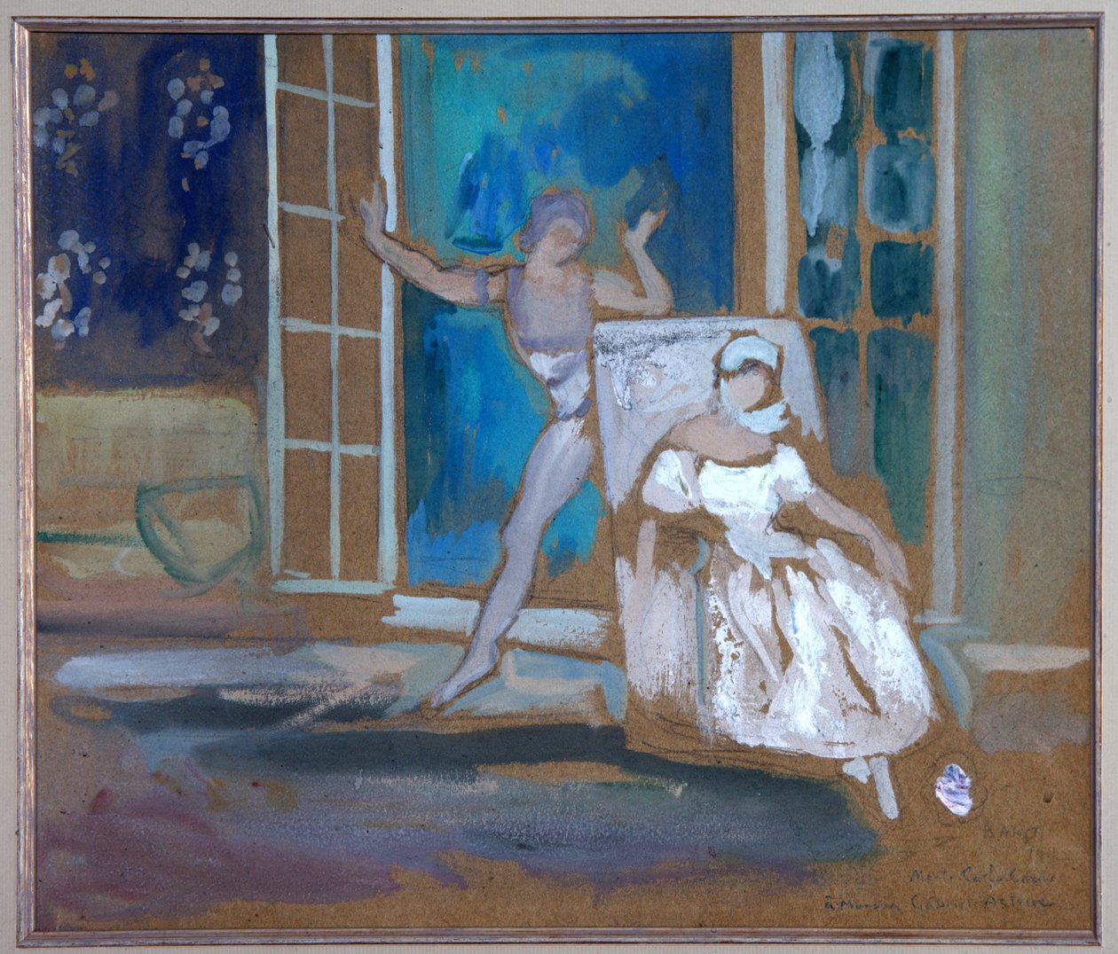 Vaslav Nijinski (1889-1950) ve Tamara Karsavina (1885-1978) "Le specter de la rose" balesinde by Leon Bakst