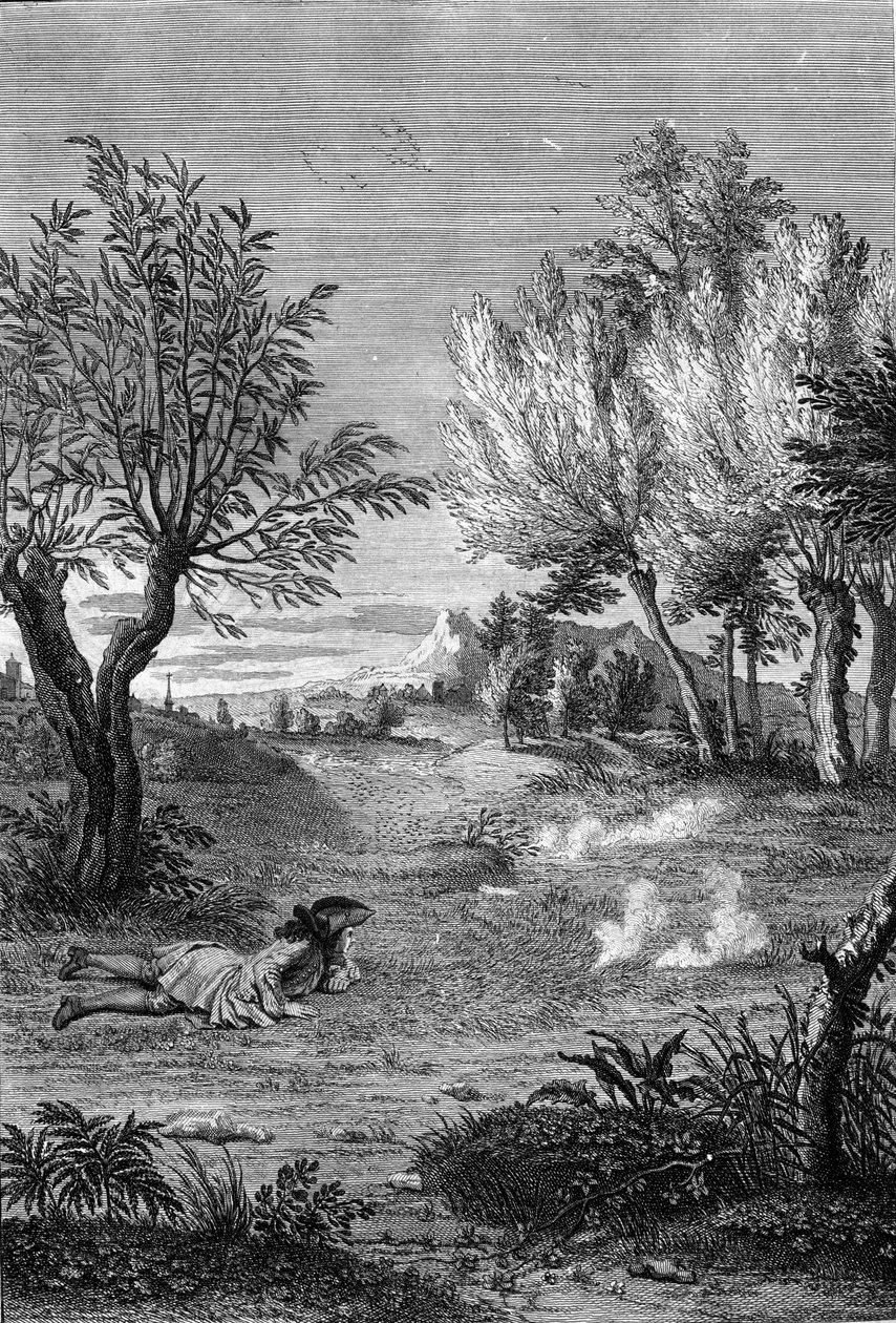 Mimarlığı inceleyen bir adam uzatır bir arsa inceler: Leon Battista Alberti (1404-1472), mimar, matematikçi, Rönesans