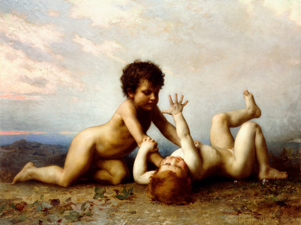 Savaşan Çocuklar, 1889 by Leon Bazile Perrault