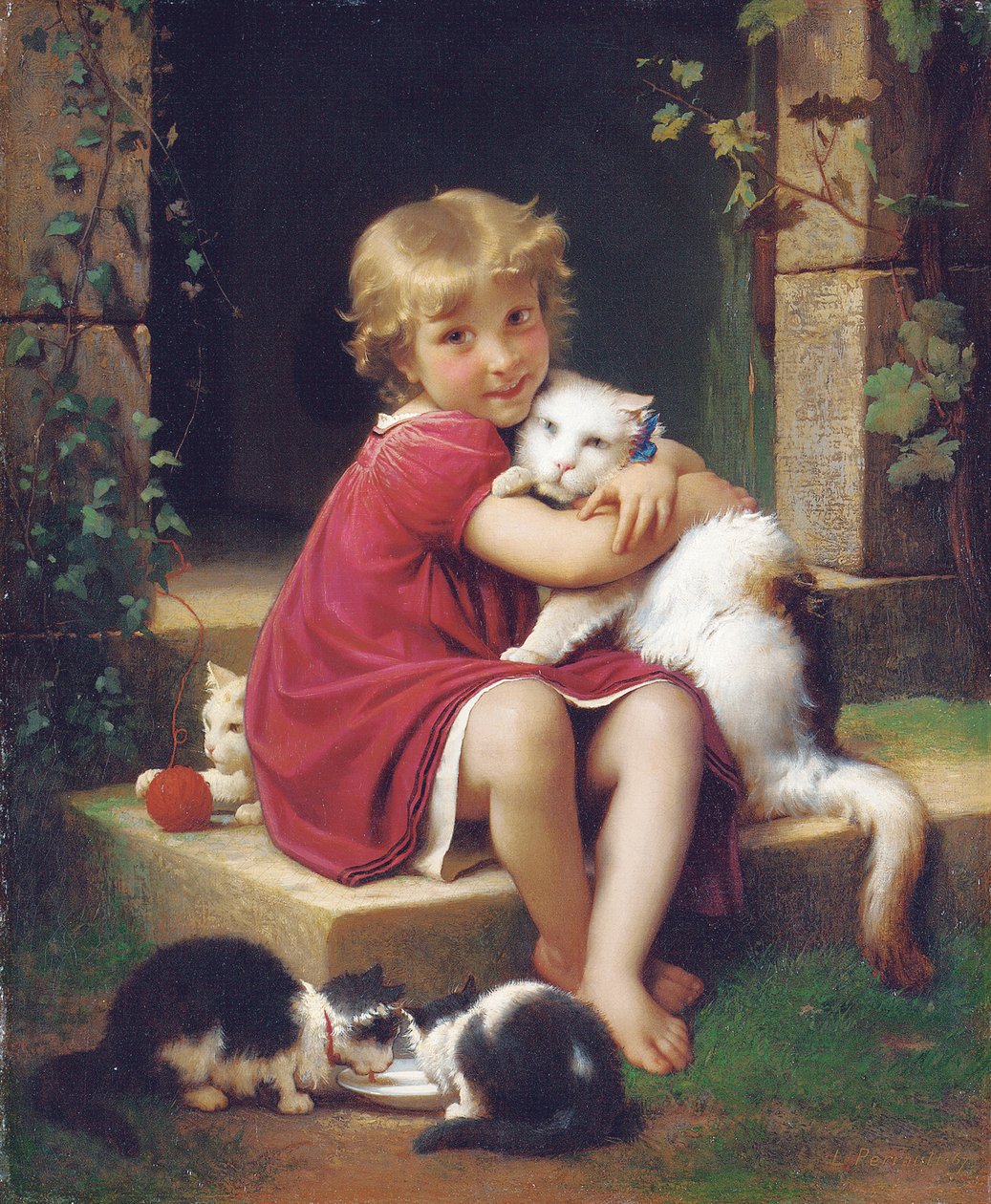 En Sevdiği Evcil Hayvan, 1867 by Leon Bazile Perrault